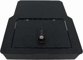 WASAI Underseat Center Console Gun Safe - Console Gun Vault Compatible with Dodge Ram 1500/2500/3500 2020-2024, High Security Armrest Lock Box with 4 Digit Combination Lock with Key