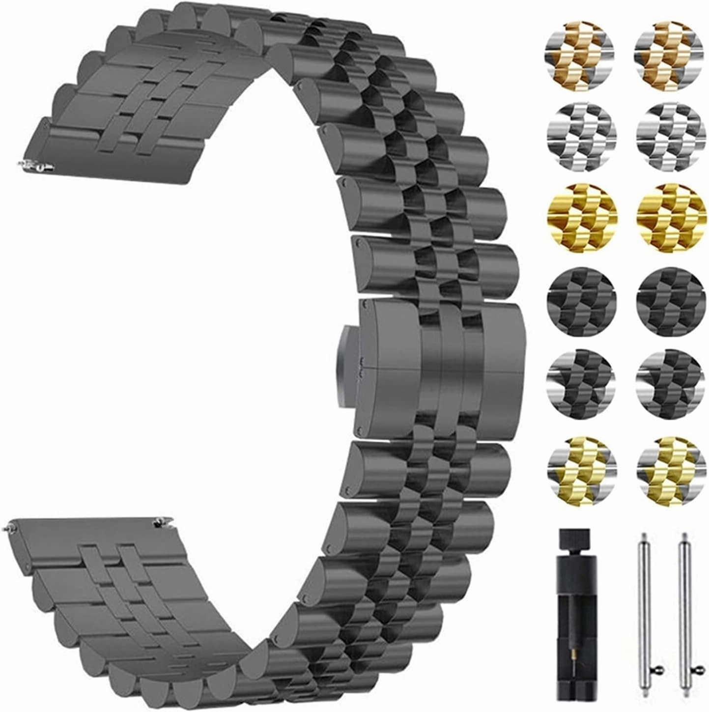 Watch Strap Metal Watch Band Band Watch Band Solid Stainless Steel Quick Release Bracelet 20mm 22mm