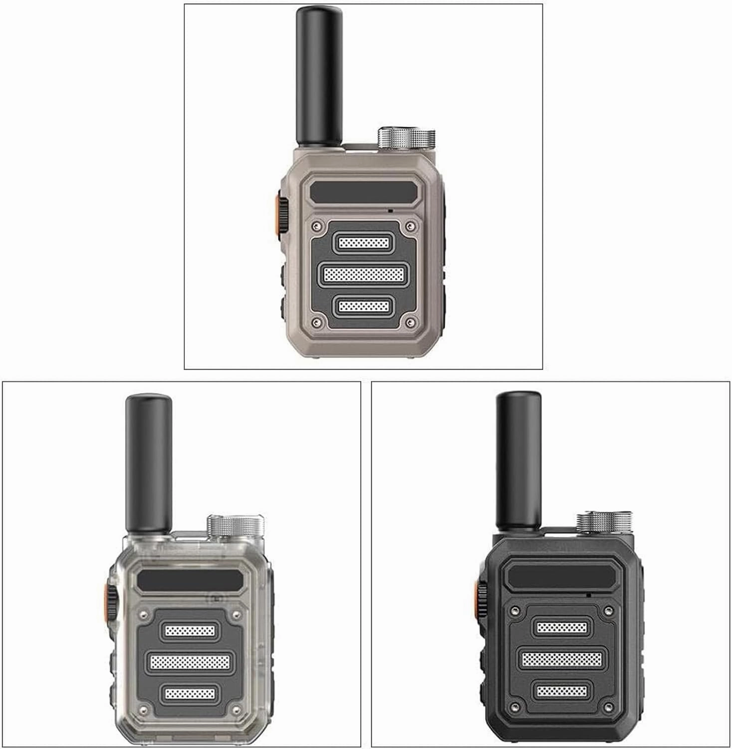 Waterproof & Shock Resistant Walkie-Talkies, Instant Communications Walkie Talkies Long Range, Small Walky Talky, Rechargeable Walkie Talkies for 6-Day Battery Life Rechargeable (Khaki)