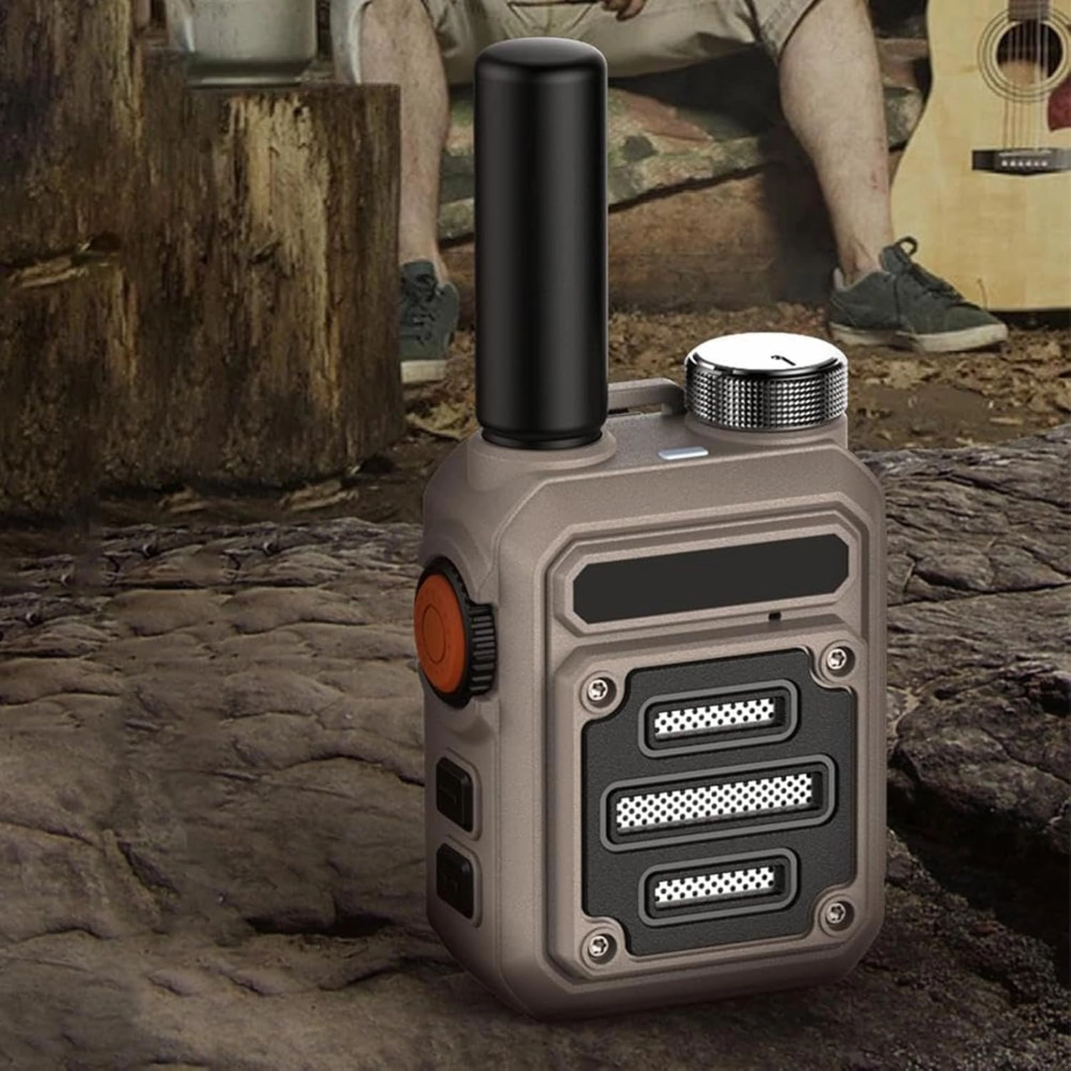 Waterproof & Shock Resistant Walkie-Talkies, Instant Communications Walkie Talkies Long Range, Small Walky Talky, Rechargeable Walkie Talkies for 6-Day Battery Life Rechargeable (Khaki)