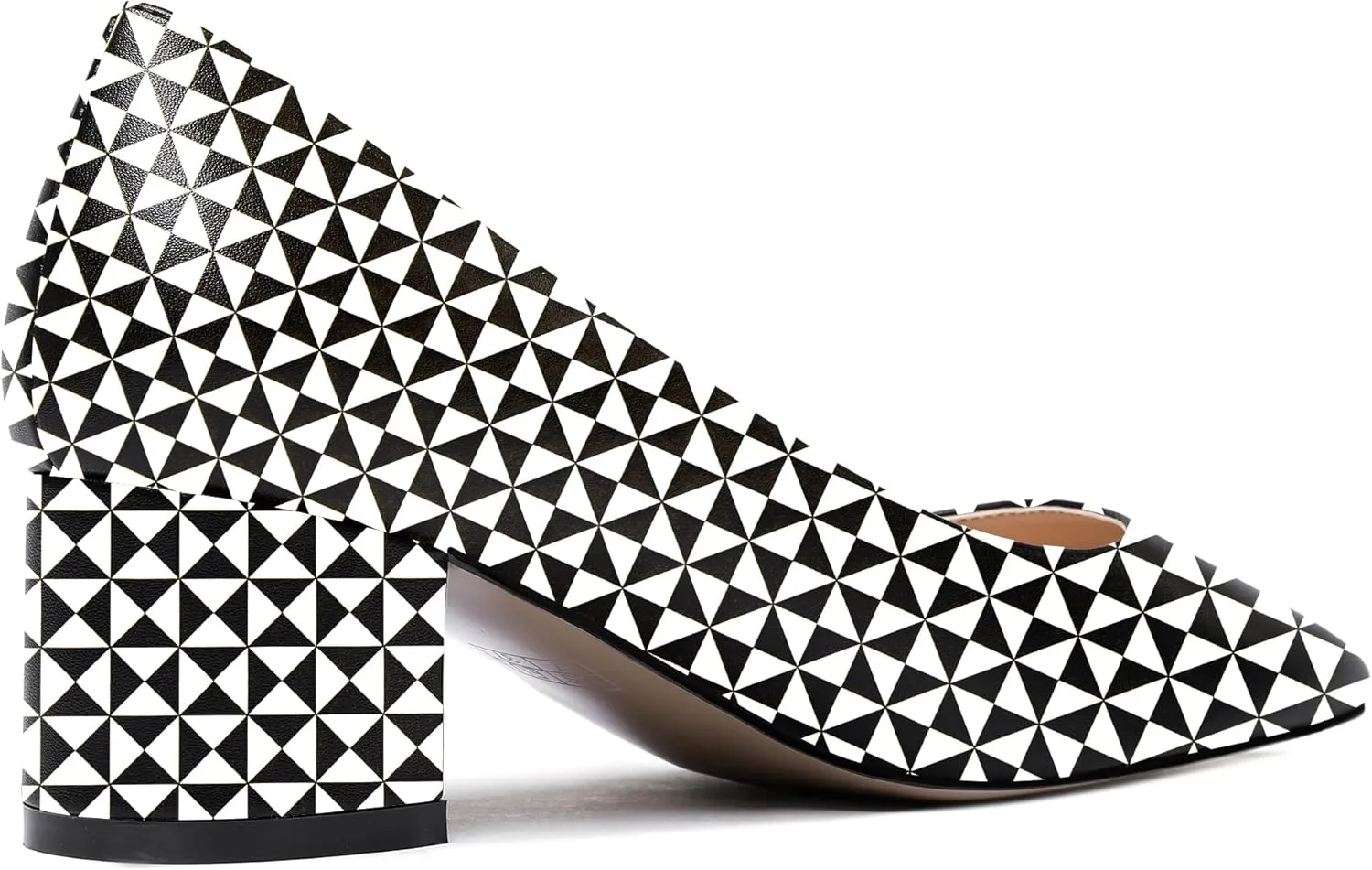 WAYDERNS Women's Matte Round Toe Slip On Block Chunky Low Heel Pumps Shoes 2 Inch