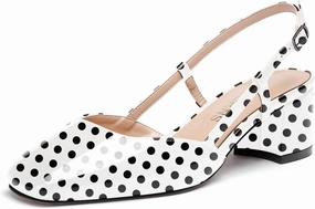 WAYDERNS Women's Ankle Strap Square Toe Block Patent Leather Slingback Chunky Low Heel Pumps Shoes 2 Inch