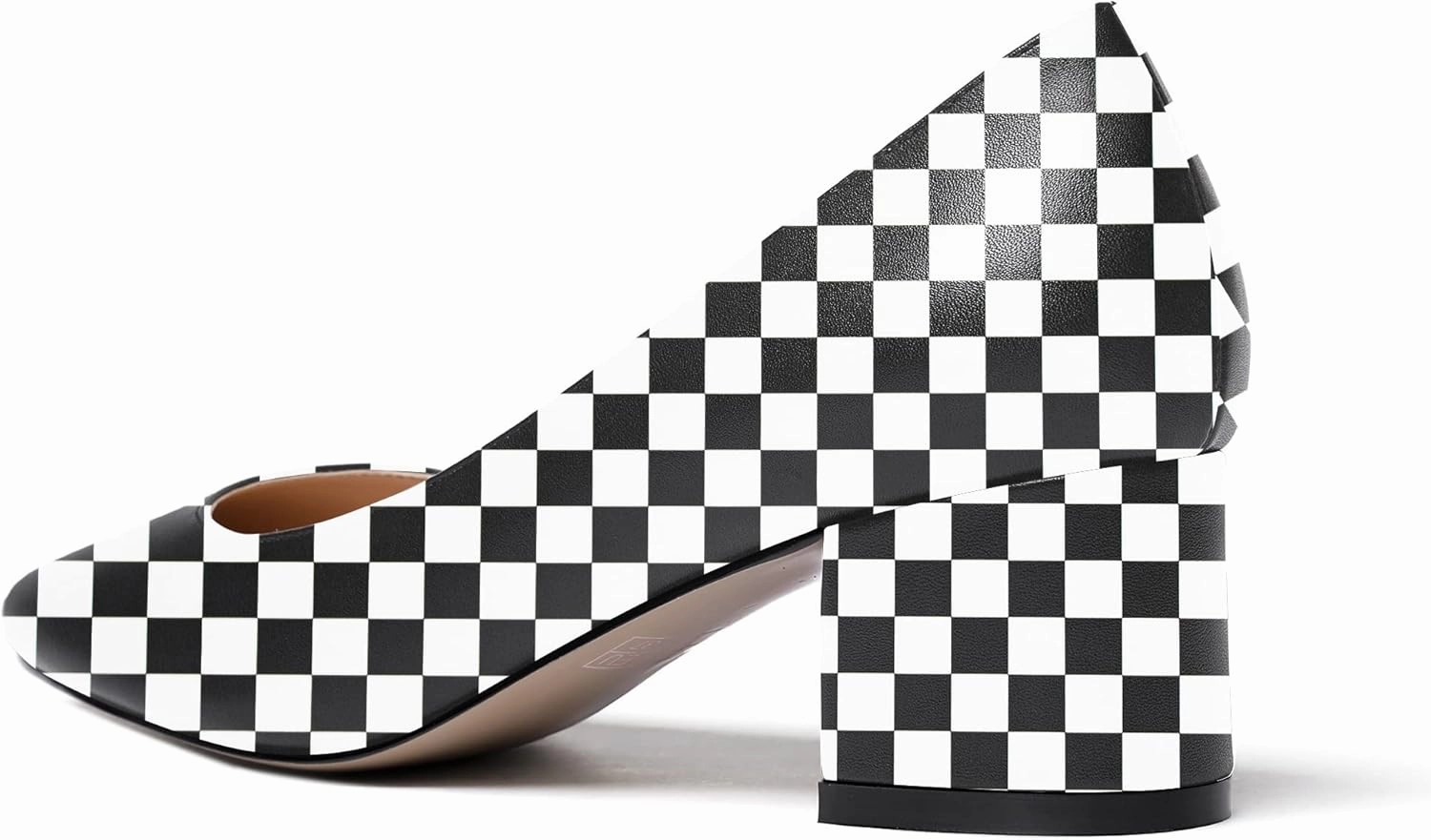 WAYDERNS Women's Matte Round Toe Slip On Block Chunky Low Heel Pumps Shoes 2 Inch