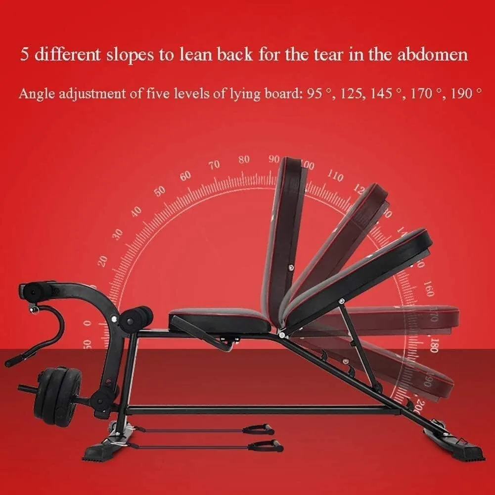 Weight Benches Folded Weight Bench Dumbbell Stool Multifunction Fitness Equipment Crunches Abs Room for Full Body Workout and Home Gym
