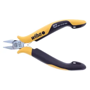 Wiha 32710 Precision Cutters, ESD Safe, Wide Tapered Head, Full Flush