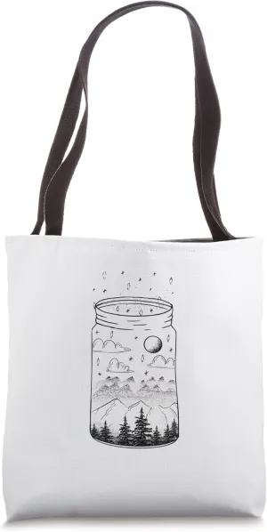 Wild nature / Free spirit / Bottled life / Microcosm Jar Tote Bag