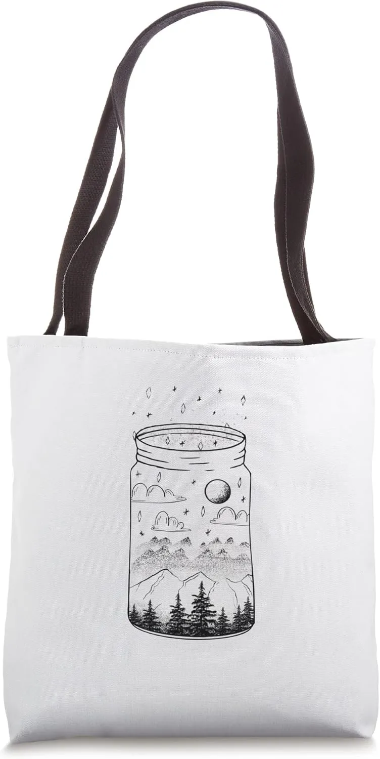 Wild nature / Free spirit / Bottled life / Microcosm Jar Tote Bag