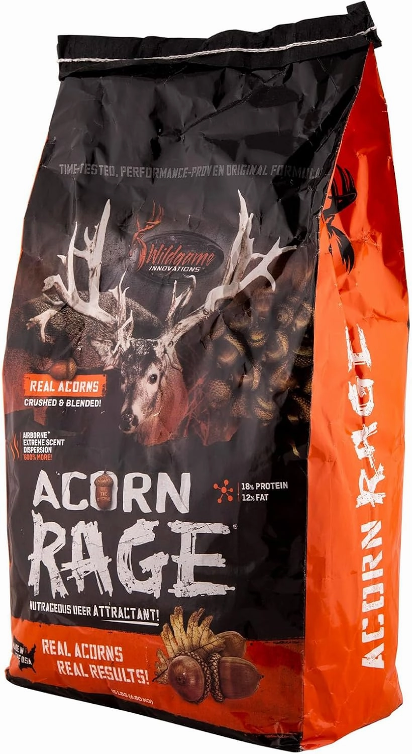 WILDGAME INNOVATIONS Acorn Rage Deer Attractant | Powerful Year-Round Long-Lasting Hunting Attractant | Nutritious Crushed Acorns & Roasted Soybean