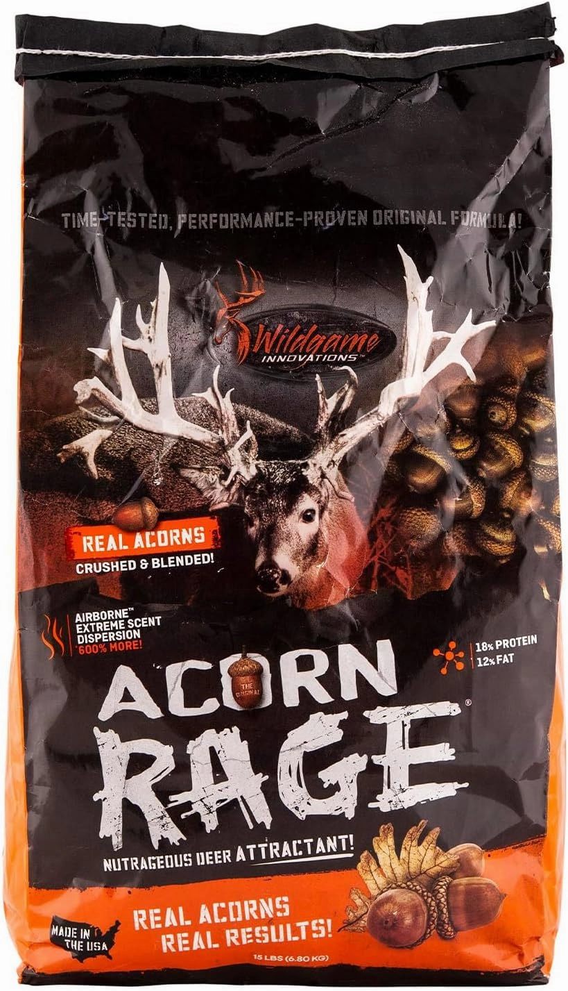 WILDGAME INNOVATIONS Acorn Rage Deer Attractant | Powerful Year-Round Long-Lasting Hunting Attractant | Nutritious Crushed Acorns & Roasted Soybean