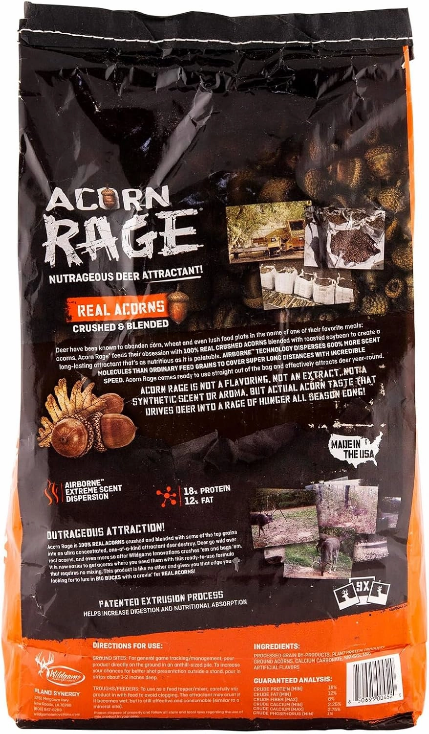 WILDGAME INNOVATIONS Acorn Rage Deer Attractant | Powerful Year-Round Long-Lasting Hunting Attractant | Nutritious Crushed Acorns & Roasted Soybean