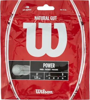 WILSON Natural Gut Tennis String - Set, White
