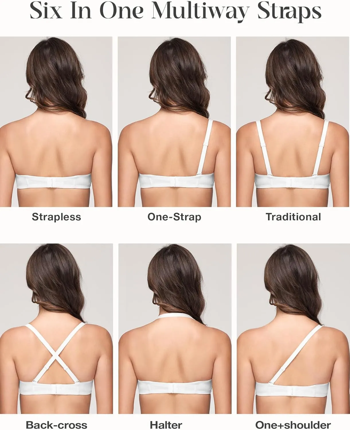 Wingslove Women's Strapless Full Figure Bra Underwire Multiway Contour Plus Size Bra Red Carpet