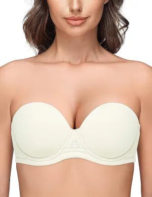 Wingslove Women's Strapless Full Figure Bra Underwire Multiway Contour Plus Size Bra Red Carpet