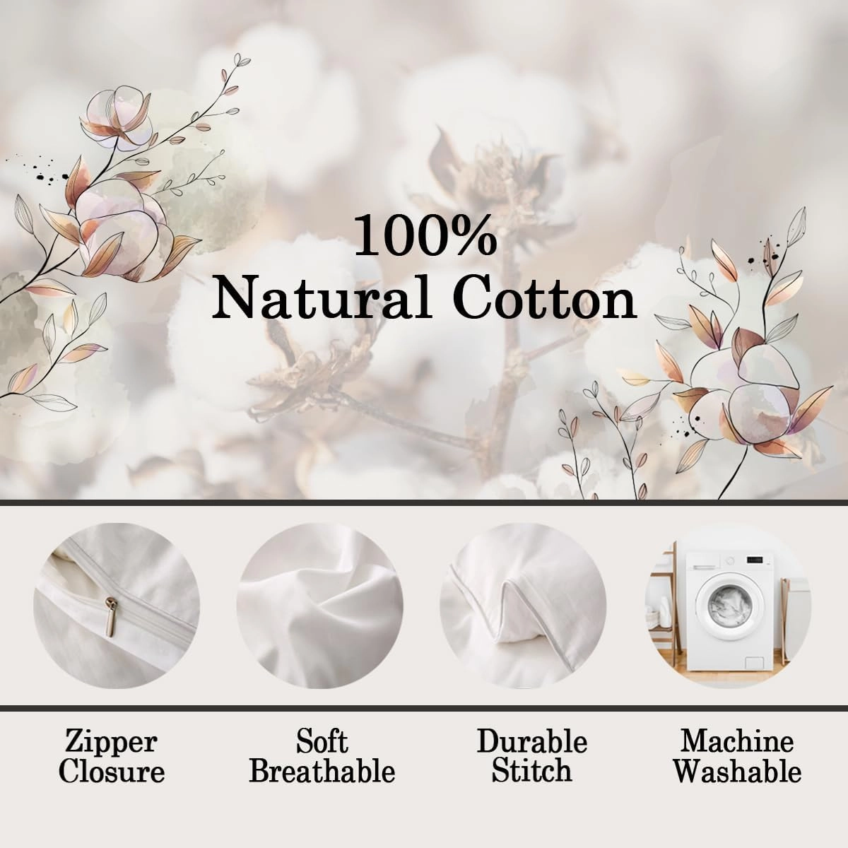 Winter Snowman Bedding Set Jungle Cabin Jungle Pine Trees 100% Cotton Duvet Cover for Kids Teens Adults New Year Christmas Rustic Style Quilt Cover,2 Pillowcases(No Comforter) Full Size 3 Pcs
