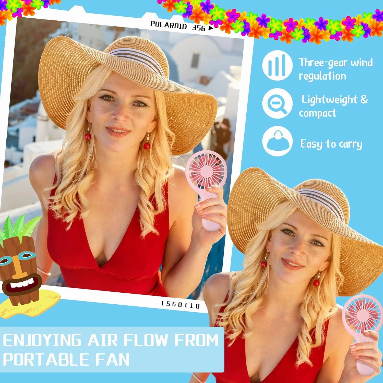 Woanger 12 Pcs Mini Handheld Fan Bulk 3 Speed USB Electric Battery Operated Small Portable Pocket Fan with Data Cable and Mounting Base Quiet Summer Gift for Wedding Camping Travel(Vibrant Colors)