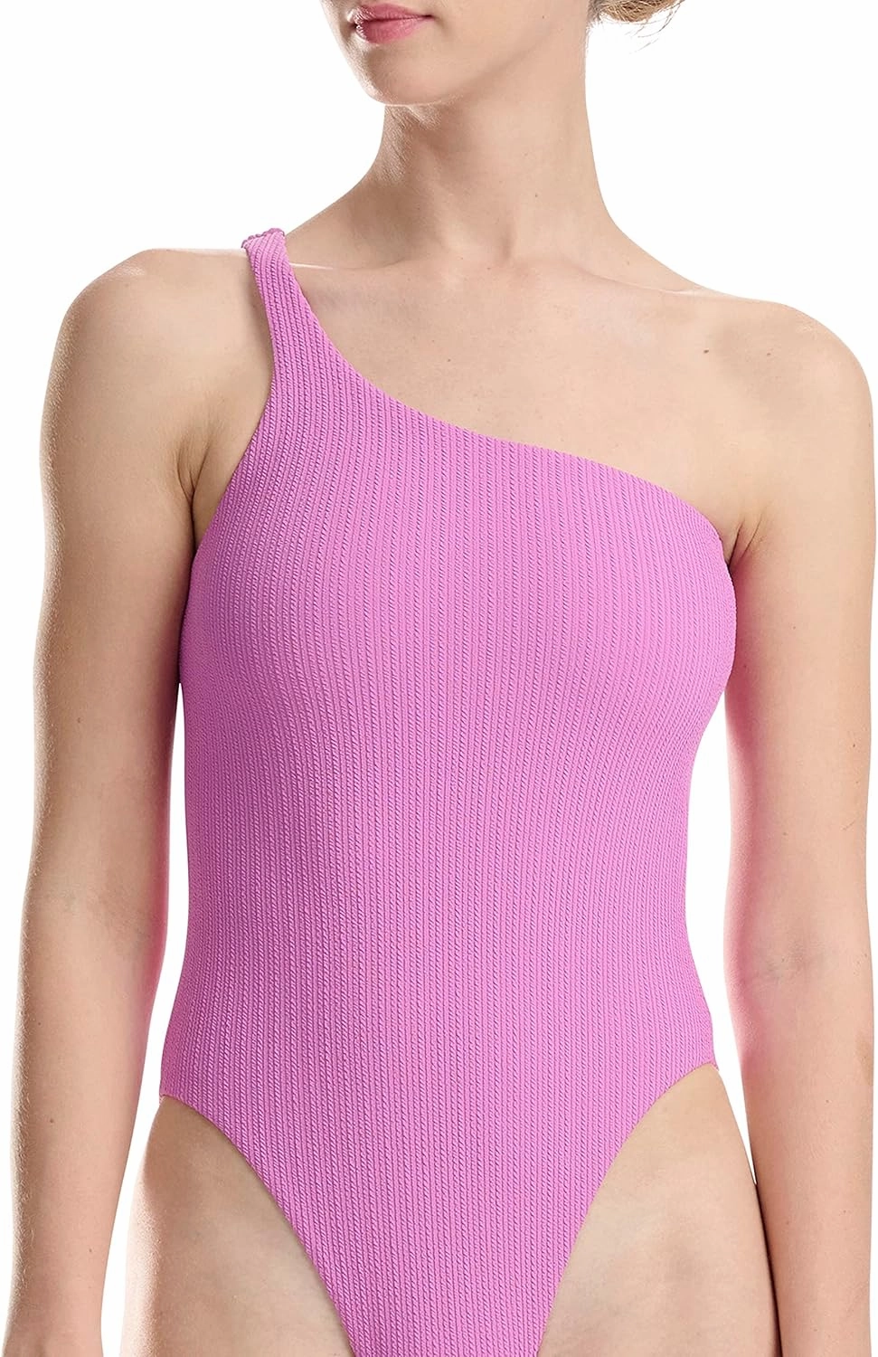 Wolford Ultra Texture Swimsuit for Women Asymmetrical One-Piece Beachwear One-Shoulder Design Swimwear for Pool or Beach