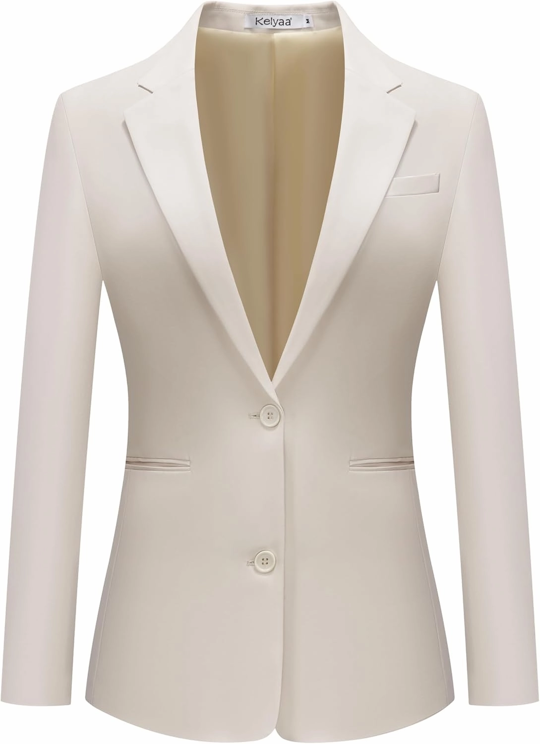 Women's Casual Blazer 2 Buttons Notch Lapel Open Front Long Sleeve Blazers Business Office Work Suit Jackets