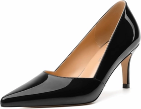 Women's Closed Toe High Stiletto Heels Dress Pointed Toe Daily Patent Pumps Shoes