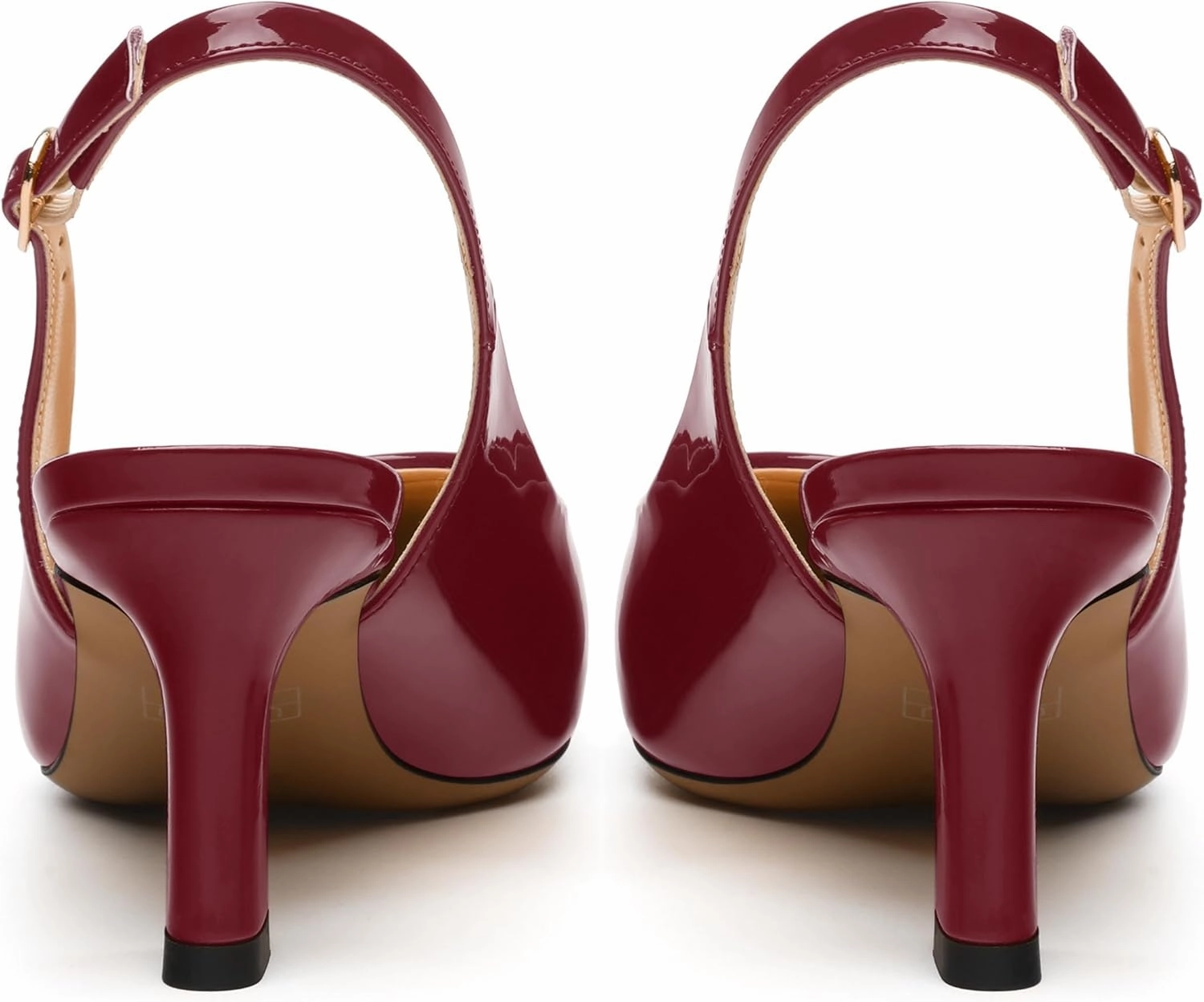 Women's Pumps Slingback Kitten Heels for Women Closed Pointed Toe Backless Pumps Wedding Party Dress Pumps Shoes