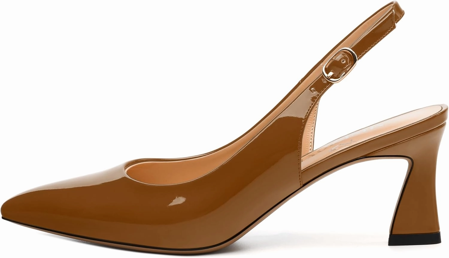Women's Pumps Slingback Kitten Heels for Women Closed Pointed Toe Backless Pumps Wedding Party Dress Pumps Shoes