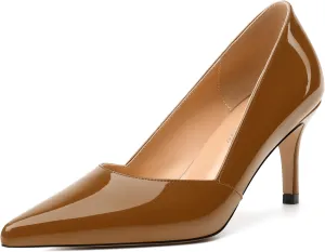 Women's Closed Toe High Stiletto Heels Dress Pointed Toe Daily Patent Pumps Shoes
