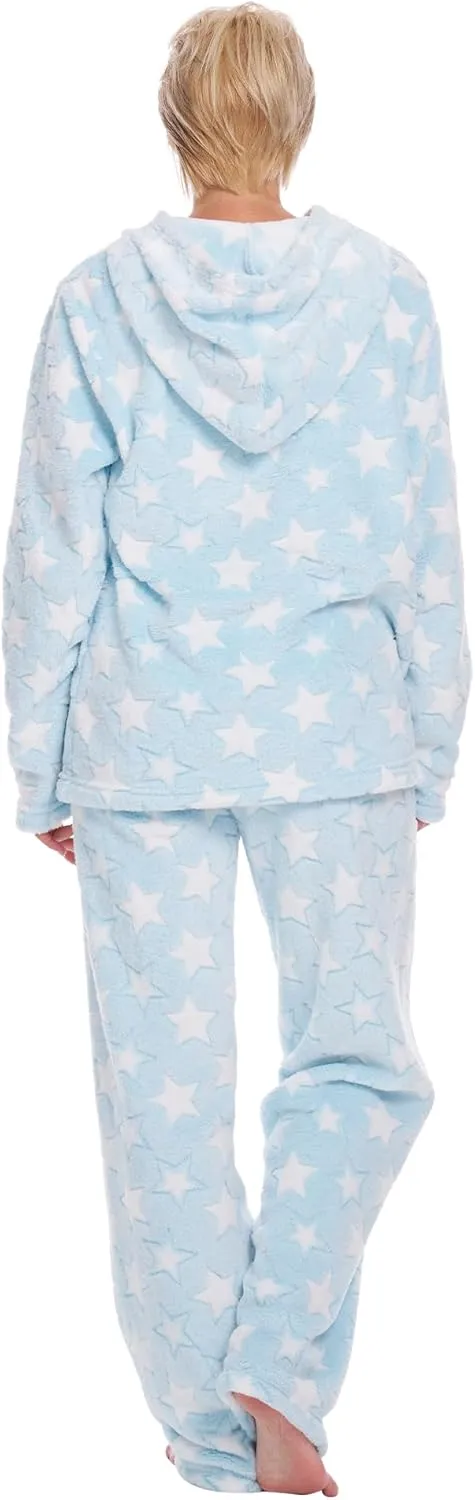 Womens Pajamas Set Fleece Jogger Sets For Women Pajamas Sets For Women Soft With Hoodie