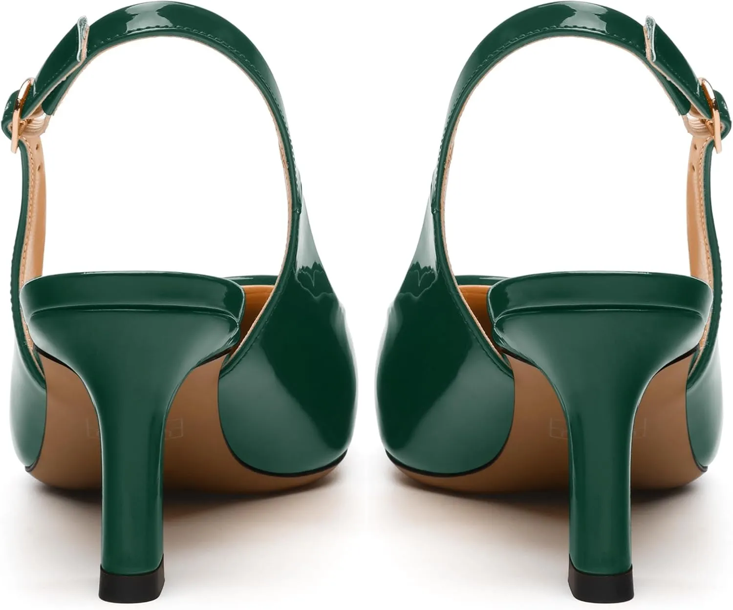 Women's Pumps Slingback Kitten Heels for Women Closed Pointed Toe Backless Pumps Wedding Party Dress Pumps Shoes