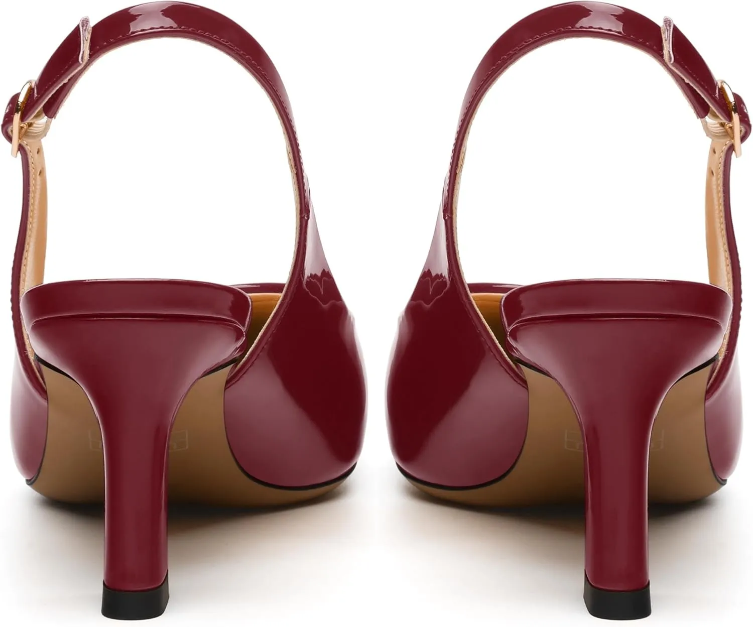 Women's Pumps Slingback Kitten Heels for Women Closed Pointed Toe Backless Pumps Wedding Party Dress Pumps Shoes