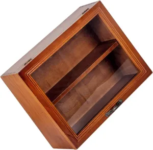 Wooden Display Rack Desktop Display Cabinet Action Figure Holder Desktop Organizer Drawers