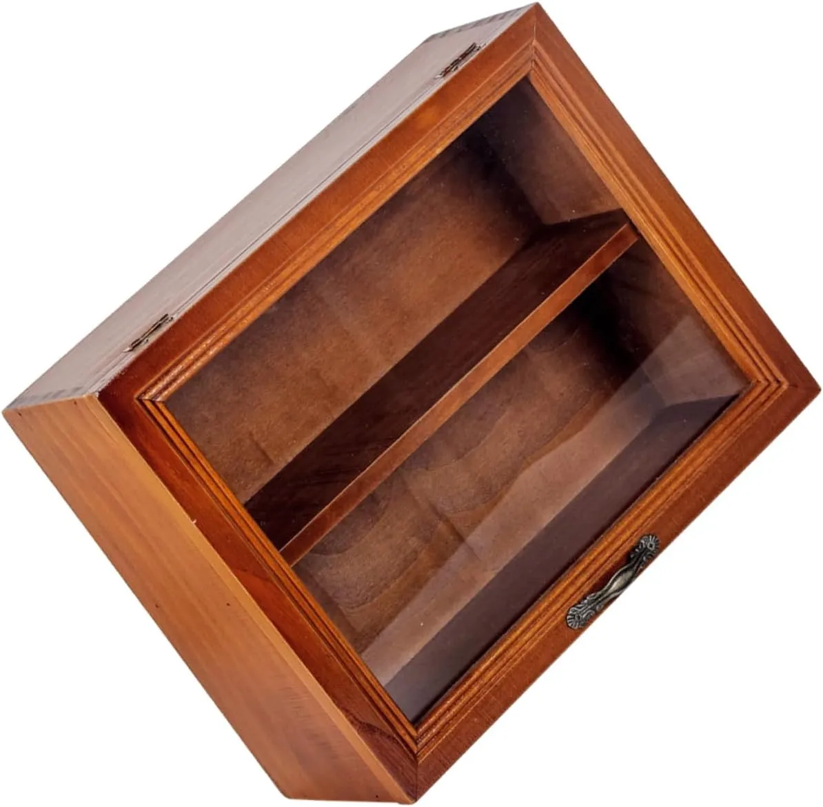 Wooden Display Rack Desktop Display Cabinet Action Figure Holder Desktop Organizer Drawers