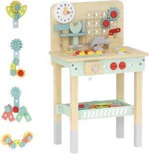 Wooden Workbench for Kids, Workbench Playset – Pretend Construction Toy for Kids, Safe Non-Toxic Material, for Creative Boys & Girls