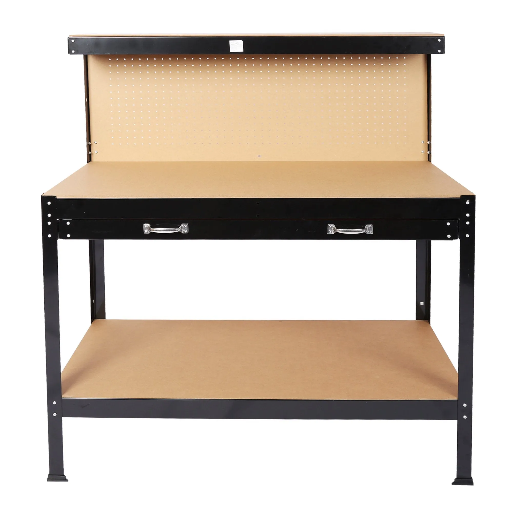 Work Benches for Garage Shop Work Station Tools Table with Peg Board and Drawers