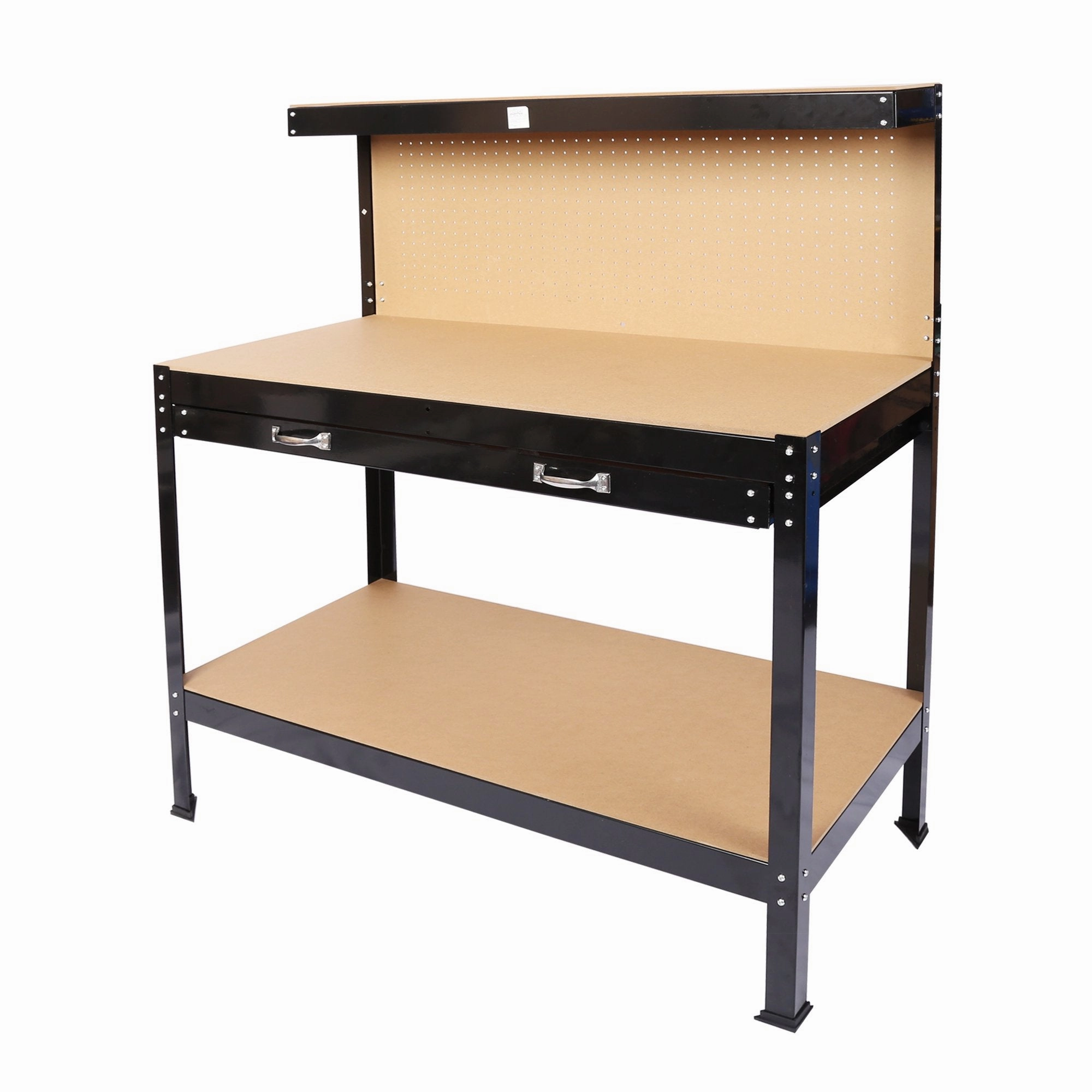 Work Benches for Garage Shop Work Station Tools Table with Peg Board and Drawers