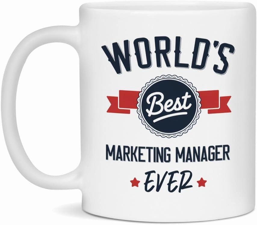 World’s Best Marketing Manager Mug, Funny Appreciation Mug for Marketing Manager 11oz White
