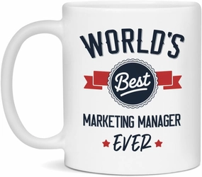 World’s Best Marketing Manager Mug, Funny Appreciation Mug for Marketing Manager 11oz White
