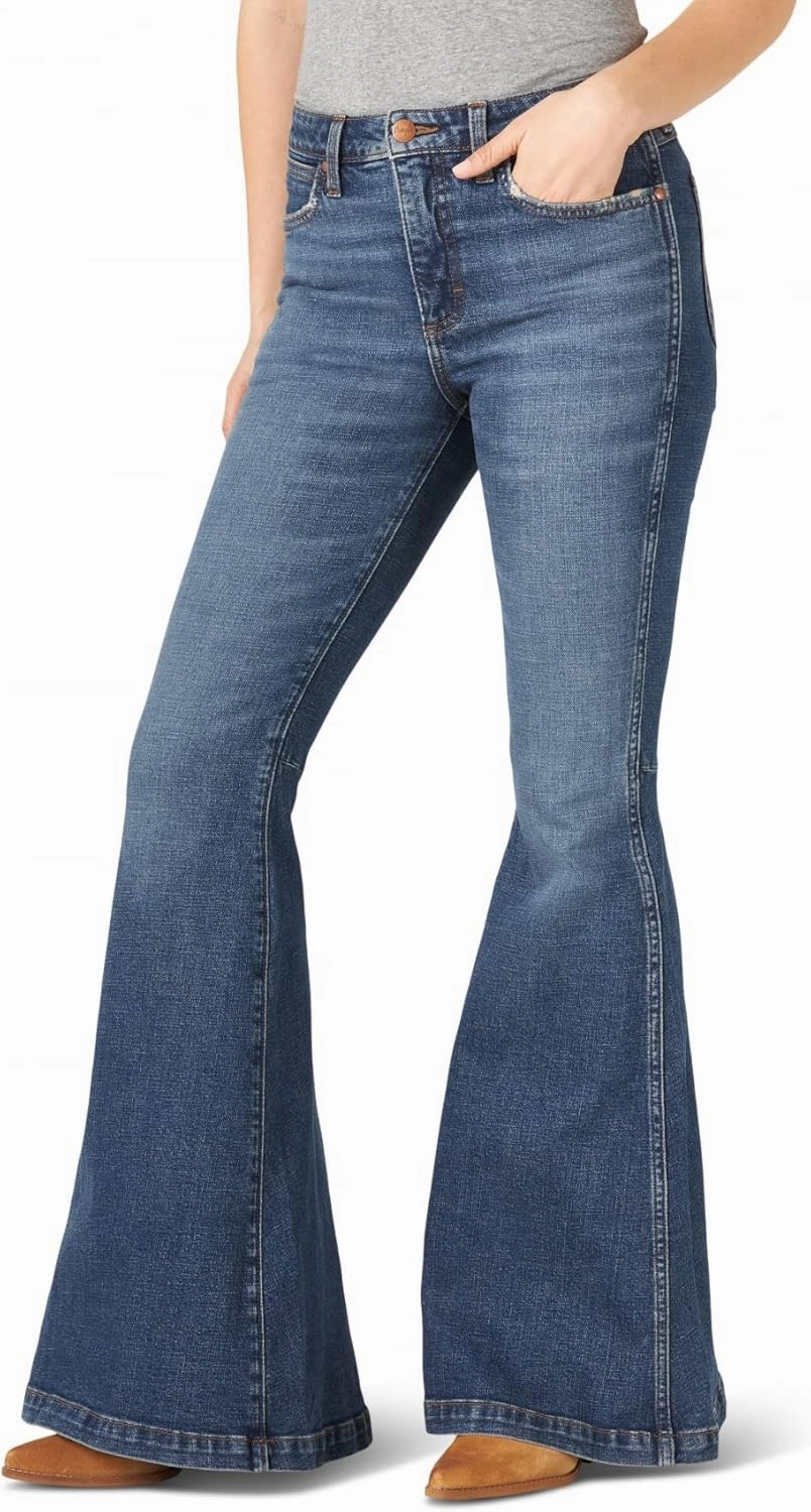 Wrangler Women's Retro High Rise Trumpet Flare Jeans