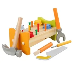 Wudly -Wooden Tool Bench -Small 1 Set | Educational Toy | Construction Bench Toy | 3  Years Kids | Child Safe Certified