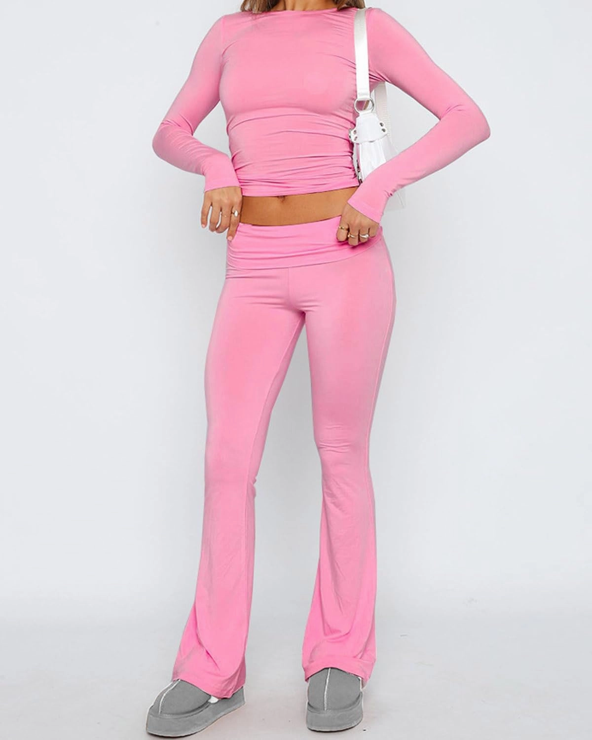 Xixiuly Women Casual Skinny Leggings Flare Bell Bottom Bootcut Low Waist Yoga Pants Palazzo Long Trousers Jogger Sweatpants