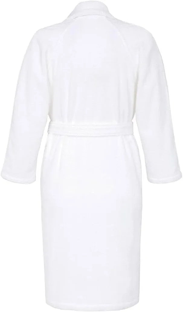 Yves Delorme Etoile Blanc Bath Robe - Extra Plush and Soft Luxury Bath Linens - 100% Natural and Organic - High Absorbency Turkish Towel