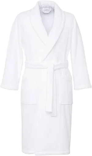 Yves Delorme Etoile Blanc Bath Robe - Extra Plush and Soft Luxury Bath Linens - 100% Natural and Organic - High Absorbency Turkish Towel