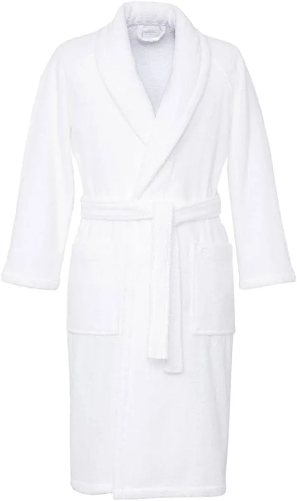 Yves Delorme Etoile Blanc Bath Robe - Extra Plush and Soft Luxury Bath Linens - 100% Natural and Organic - High Absorbency Turkish Towel
