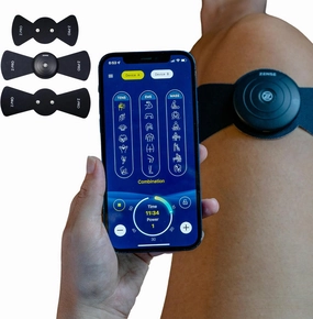 Z-PRO TENS & EMS Back Massager for Neck and Shoulder Pain Relief - Wireless Bluetooth EMS Muscle Stimulator Machine for Deep Tissue Therapy (Black)
