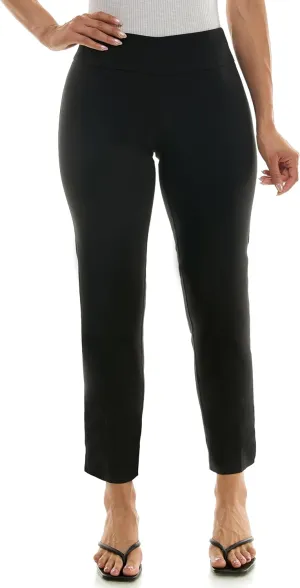 Zac & Rachel Women's Pull-On Ankle Length Pant with Tummy Control Waist Band