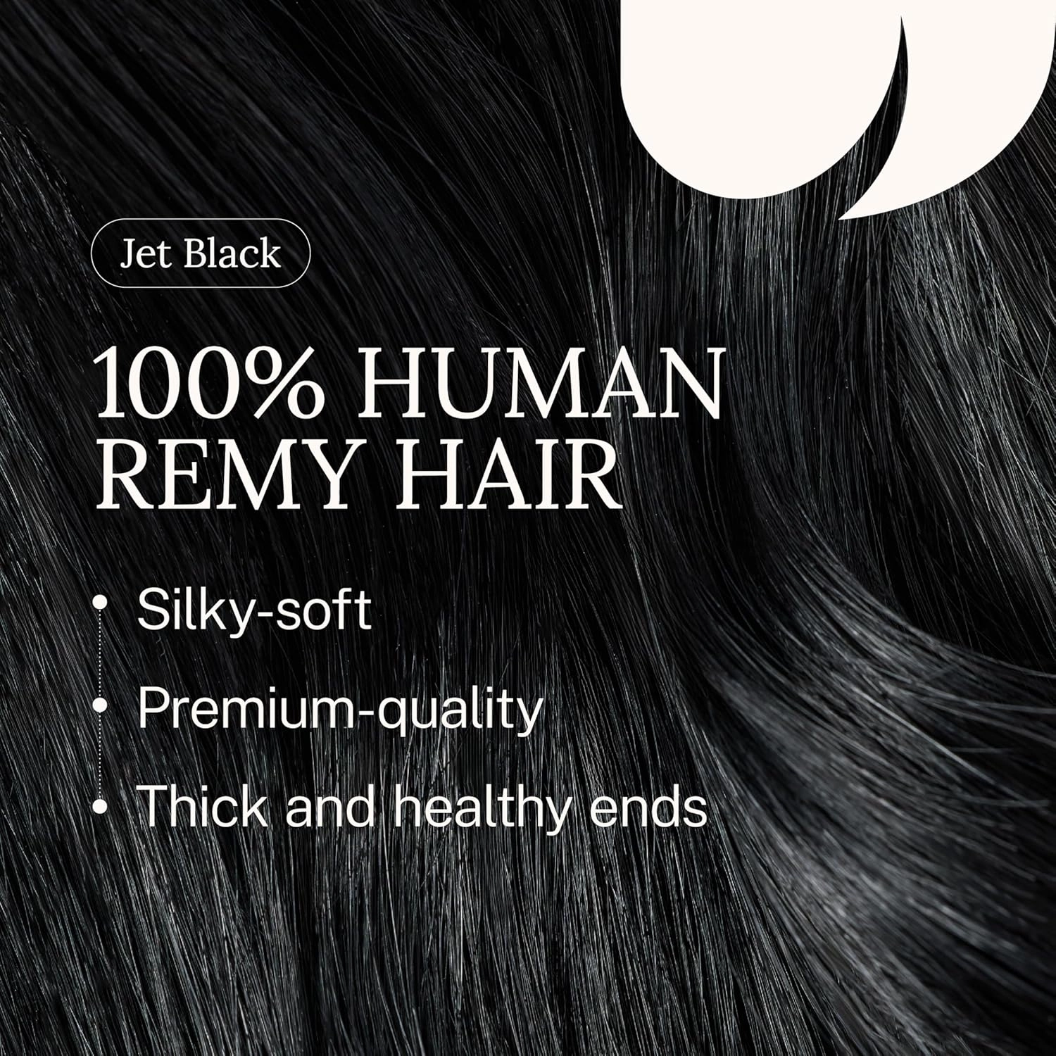 Zala Clip In Hair Extensions - 100% Remy Human Hair - Natural, Silky & Straight Discreet Clip in Extensions - Blend Easy into Natural Hair - 5 Piece Set, in Jet Black (100g / 20 inch)