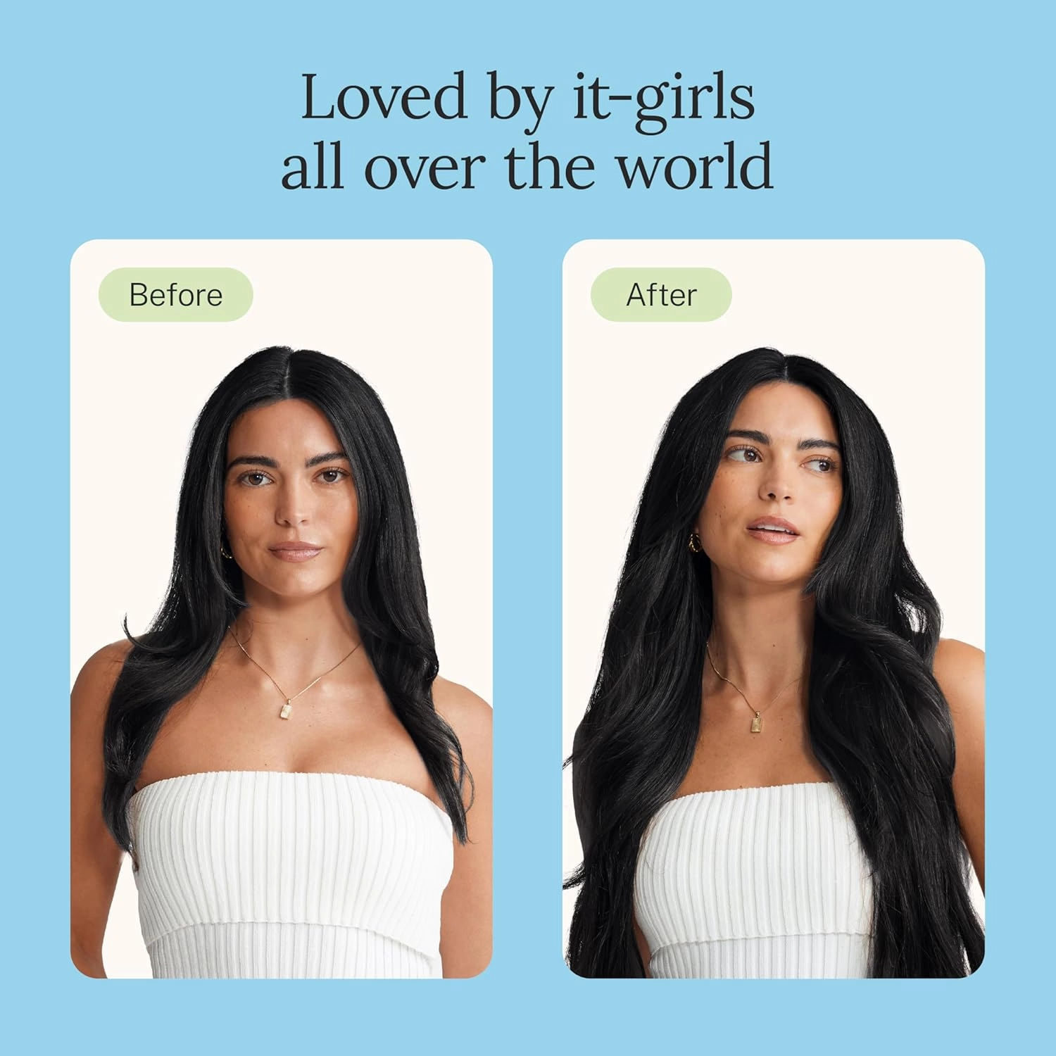 Zala Clip In Hair Extensions - 100% Remy Human Hair - Natural, Silky & Straight Discreet Clip in Extensions - Blend Easy into Natural Hair - 5 Piece Set, in Jet Black (100g / 20 inch)