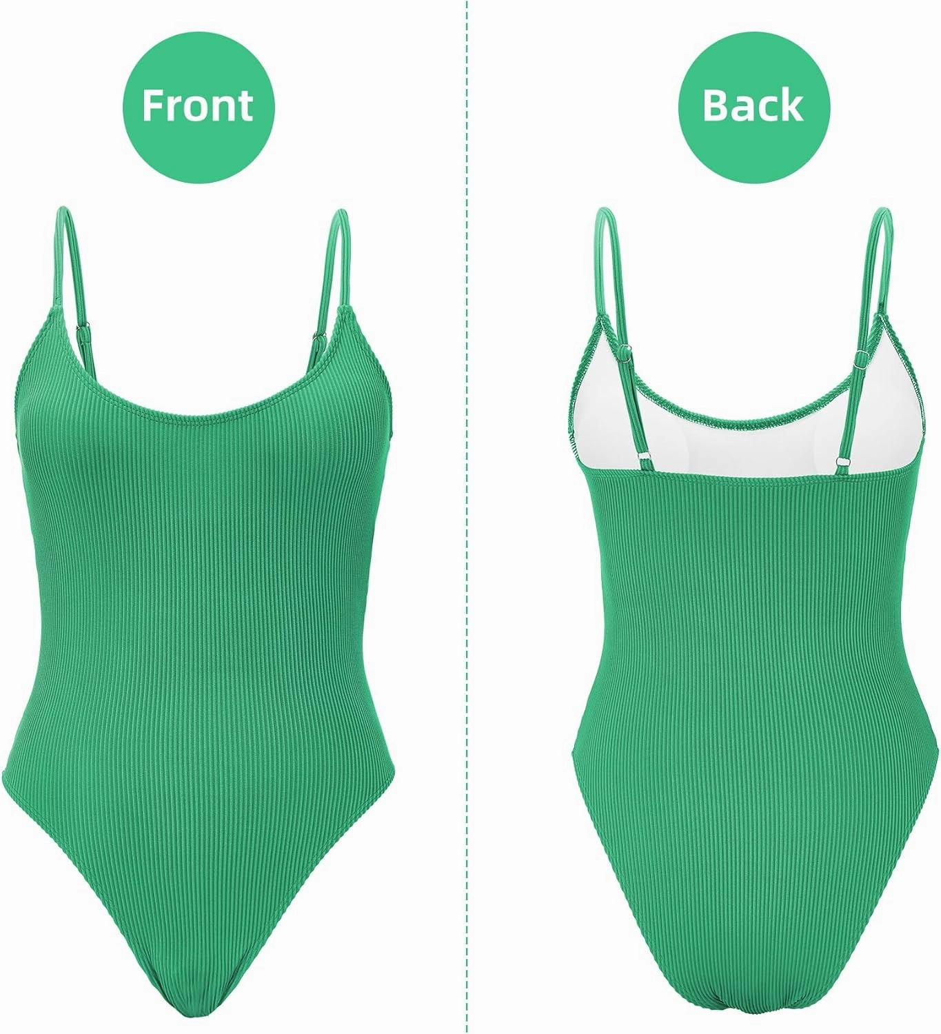 Zando One Piece Swimsuit Women Sexy Ribbed Swim Suits for Women 2025 Bathing Suit Open Back Swimsuits Slimming Women Swimwear