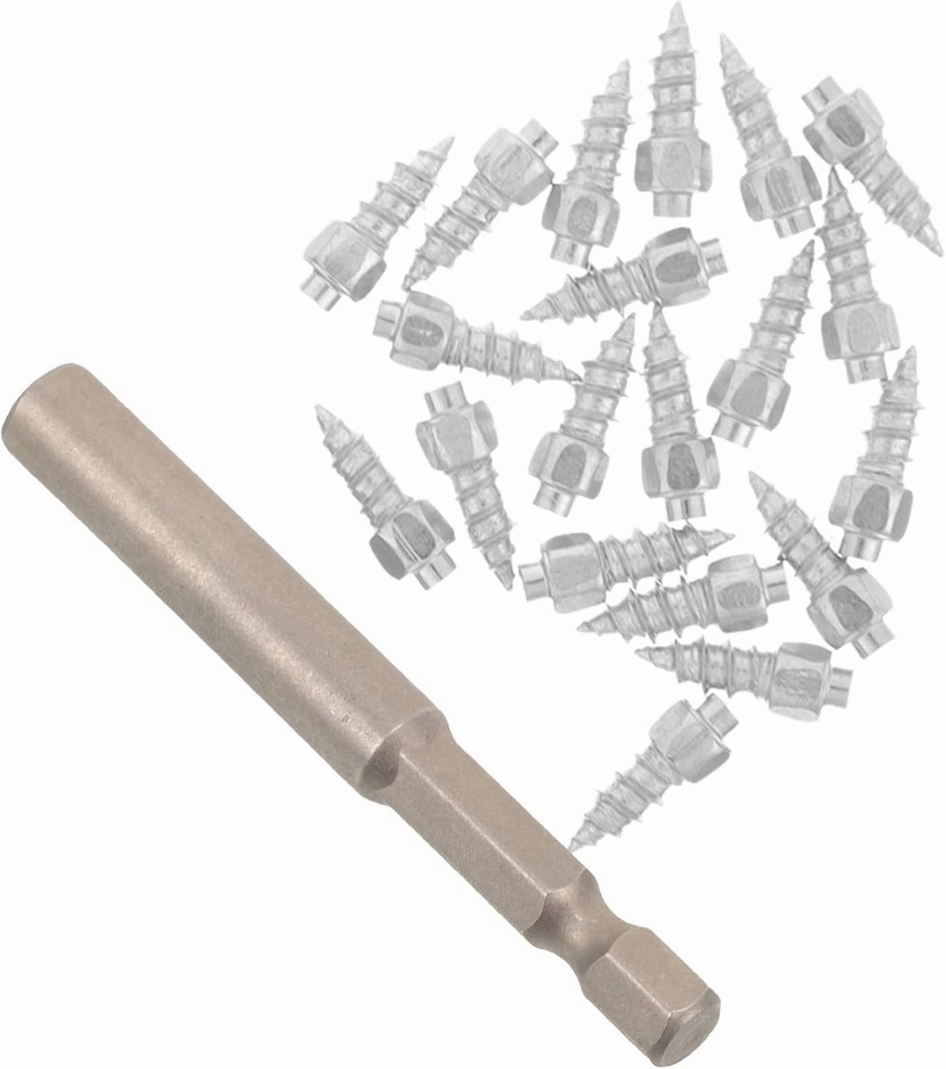 Zerodeko 5sets Styles Tire Spikes Anti-slip Nails Screw Tire Studs Car Hiking Studs for Snow 20pcs*5