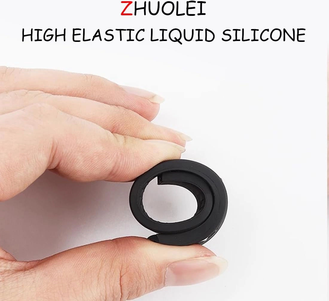 ZHUOLEI Black Silicone 26mm Rubber Watch Band Lug Width 9mm with Stainless Steel Buckle with Tool Replacement for Men's Watches