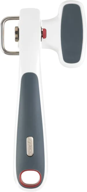 Zyliss Safe Edge Can Opener - Manual Can Opener with Lid Grippers - Safety Tool for Smooth Edges - Left- & Right-Handed Kitchen Essential - Handheld Kitchen Tool - Gray
